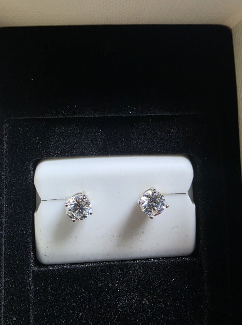 925 Sterling Silver 1ct Moissanite Stud Earrings